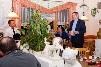 Jahreshauptversammlung 2014 mit Bürgermeister Joachim Neuß (re) und Vorsitzenden Andre Gradl (li)